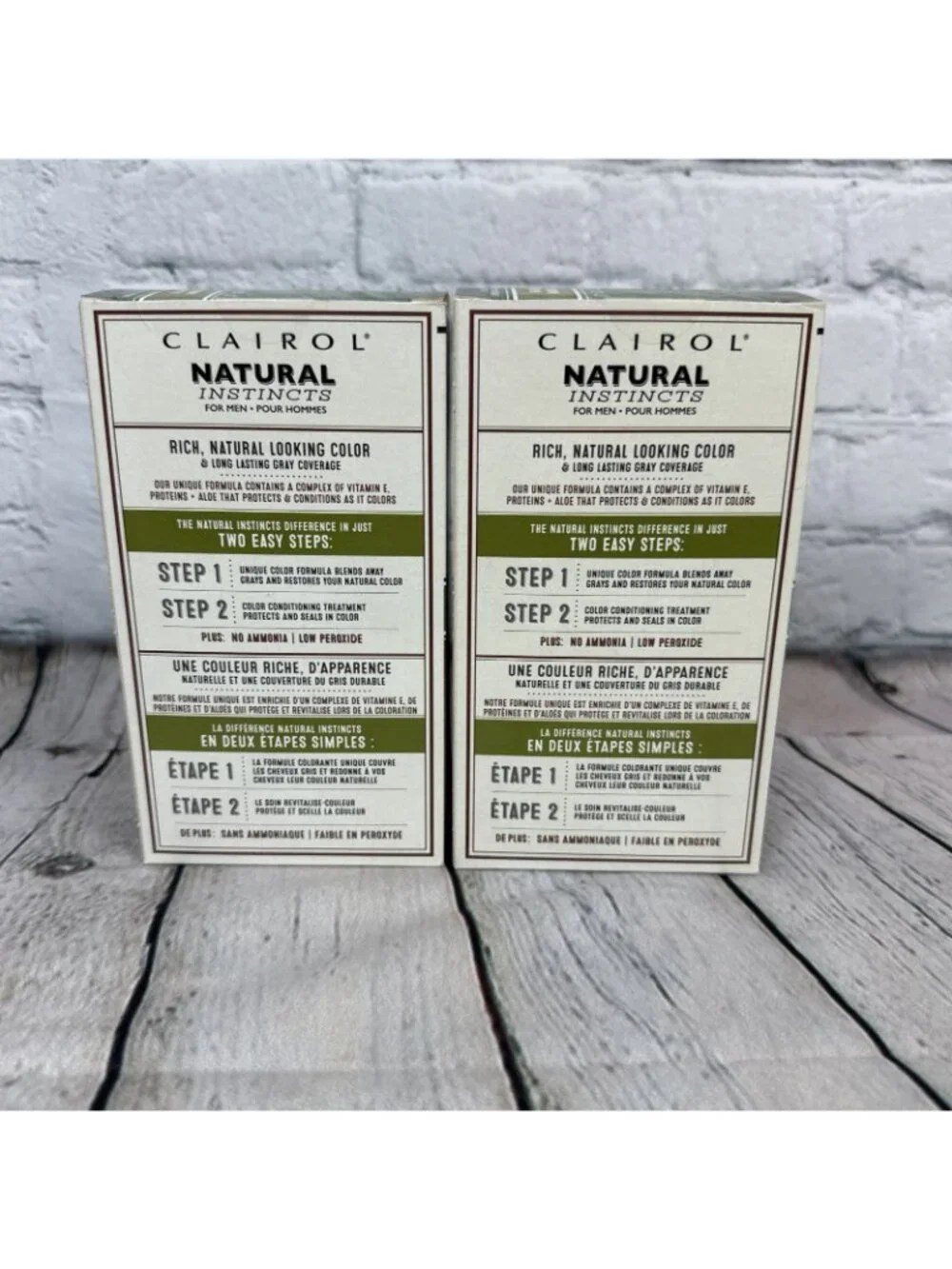 2-CLAIROL Natural Instincts For Men M11 Med Brown Haircolor Kit Dye Discontinued